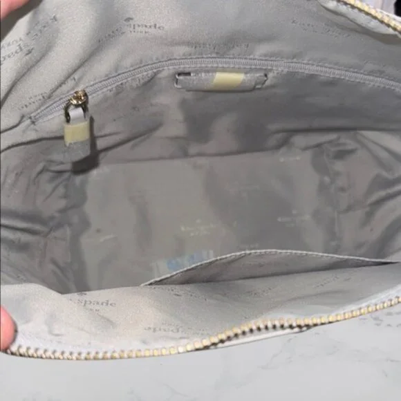 NWT Kate Spade New York Chelsea Large Duffle Crossbody Platinum Grey - Picture 13 of 13